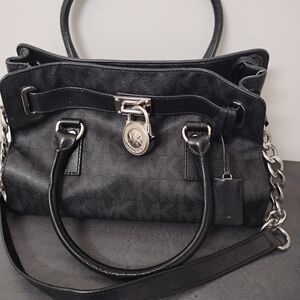Michael Kors Hamilton Collection Elegant Black Satchel